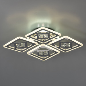 Потолочная люстра Xuna 5575/150C с пультом управления, 15 м², регулируемый белый свет, цвет хром JLIGHT