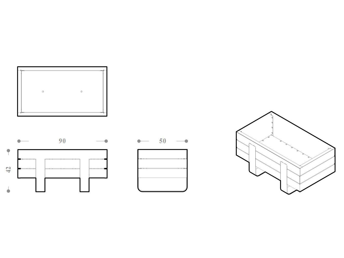 Стальная и деревянная плантатор DIMCAR ARCH-00084031 - Вид №2