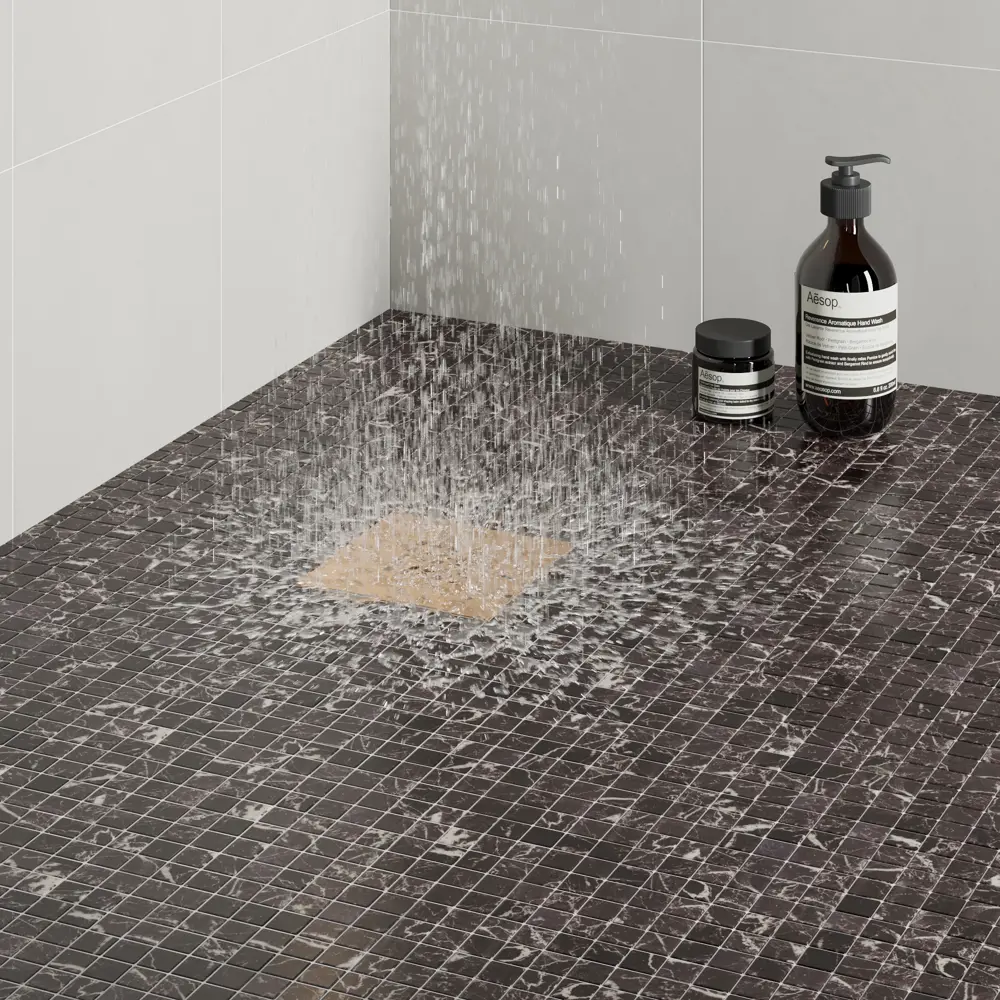 Мозаика Marble Nero Marq Antislip стекломасса 31.1x4.9 см цвет черный Santreyd Мозаика Onix STLM-2091944 - Вид №7