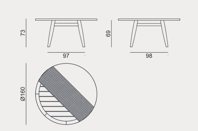 Круглый стол с бетонной столешницей Gervasoni Gervasoni Outdoor ARCH-00065247 - Вид №2