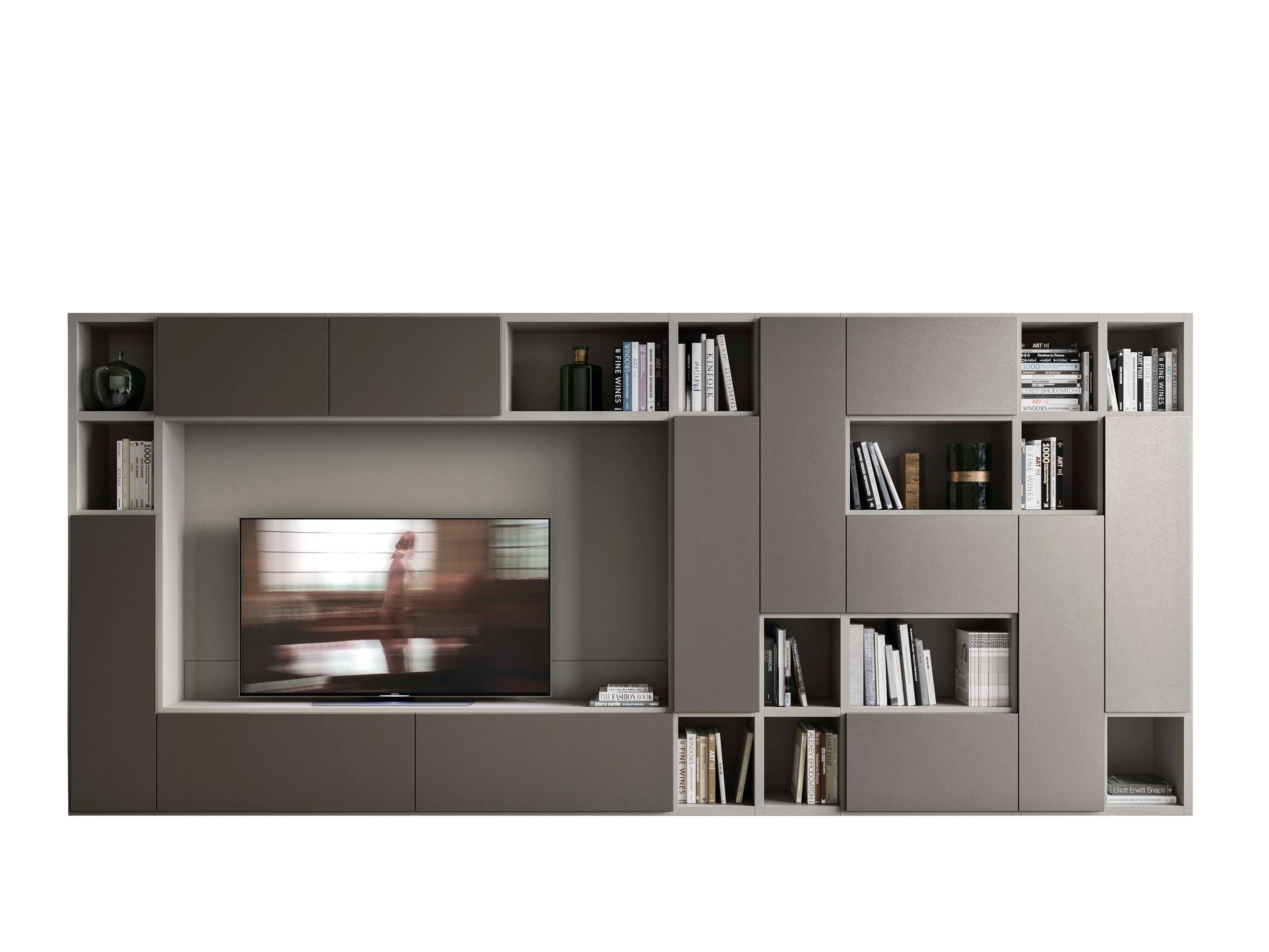 Деревянная оборудованная стена с подставкой для телевизора Alf DaFrè My Space ARCH-00030185