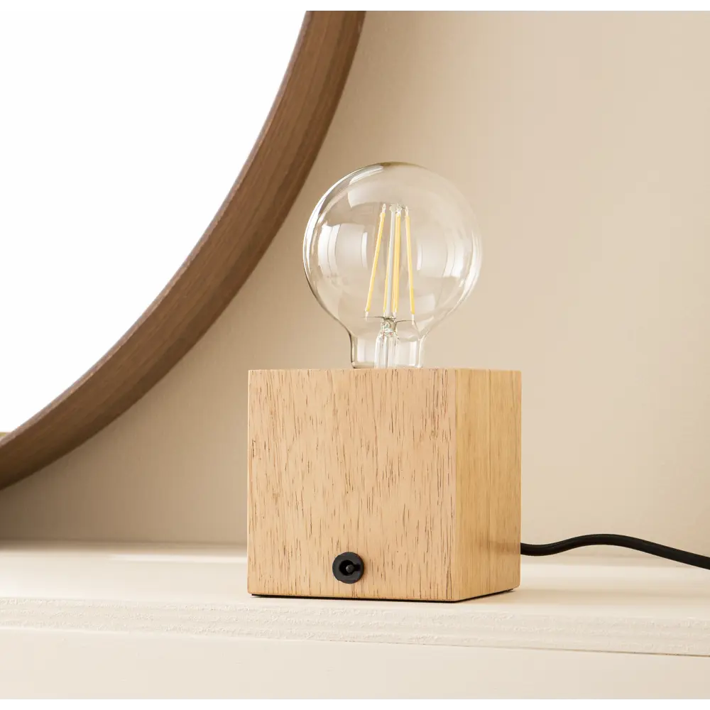 INSPIRE Bokken — деревянная настольная лампа-куб с цоколем Е27 83618145 STLM-0042885 - Вид №2