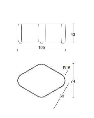 Ткань пуф Diemme ARCH-00124833 - Вид №4