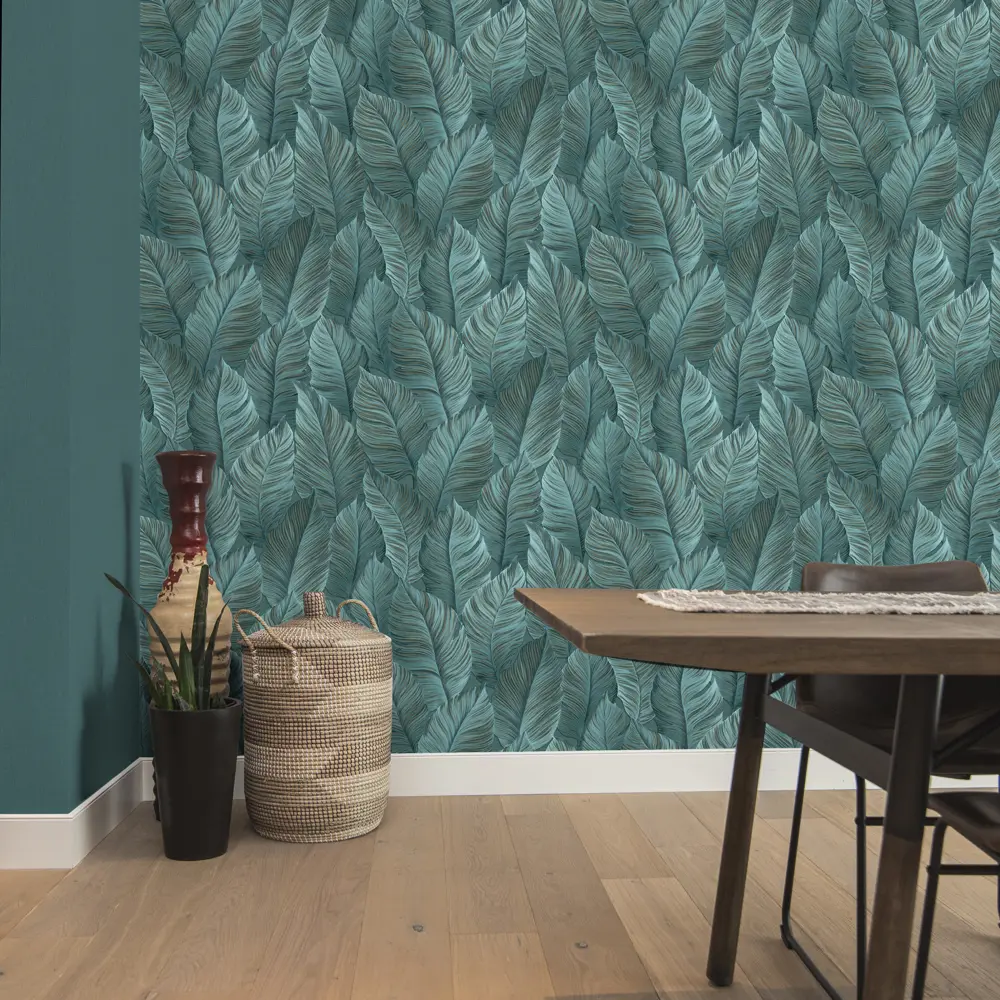 Erismann Samui: Флизелиновые обои с растительным орнаментом в зелёных тонах 89405510 STLM-1563381 - Вид №4