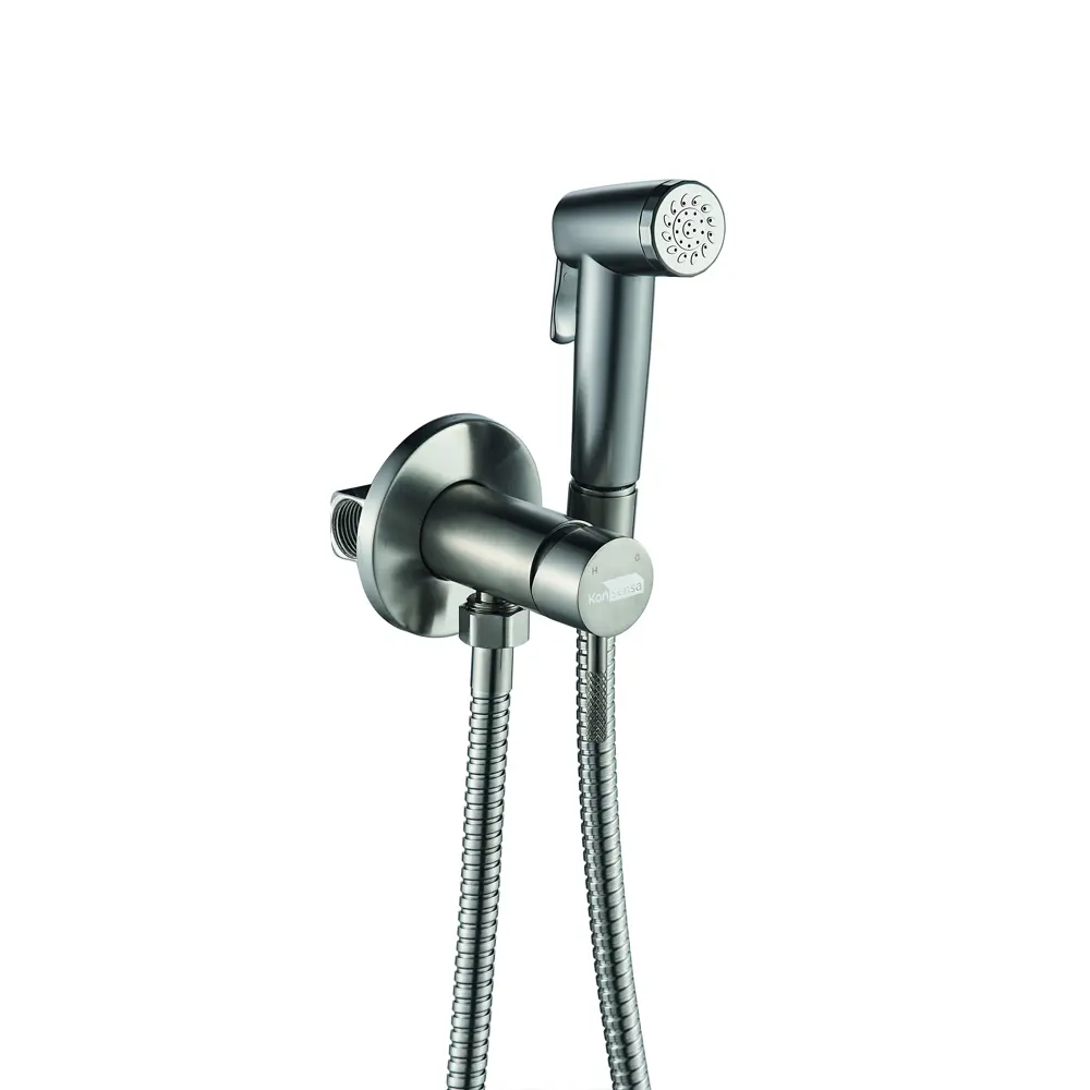 Гигиенический душ KONSENSA Терни скрытый монтаж, набор со смесителем, цвет сатин матовый STLM-2105482
