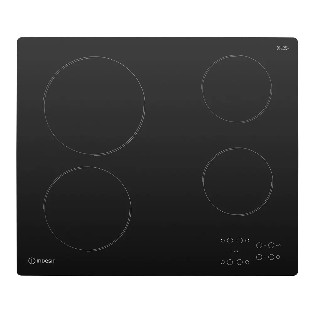 Варочная панель электрическая INDESIT RI 260 C 4 конфорки 58x51 см цвет чёрный STLM-2112527
