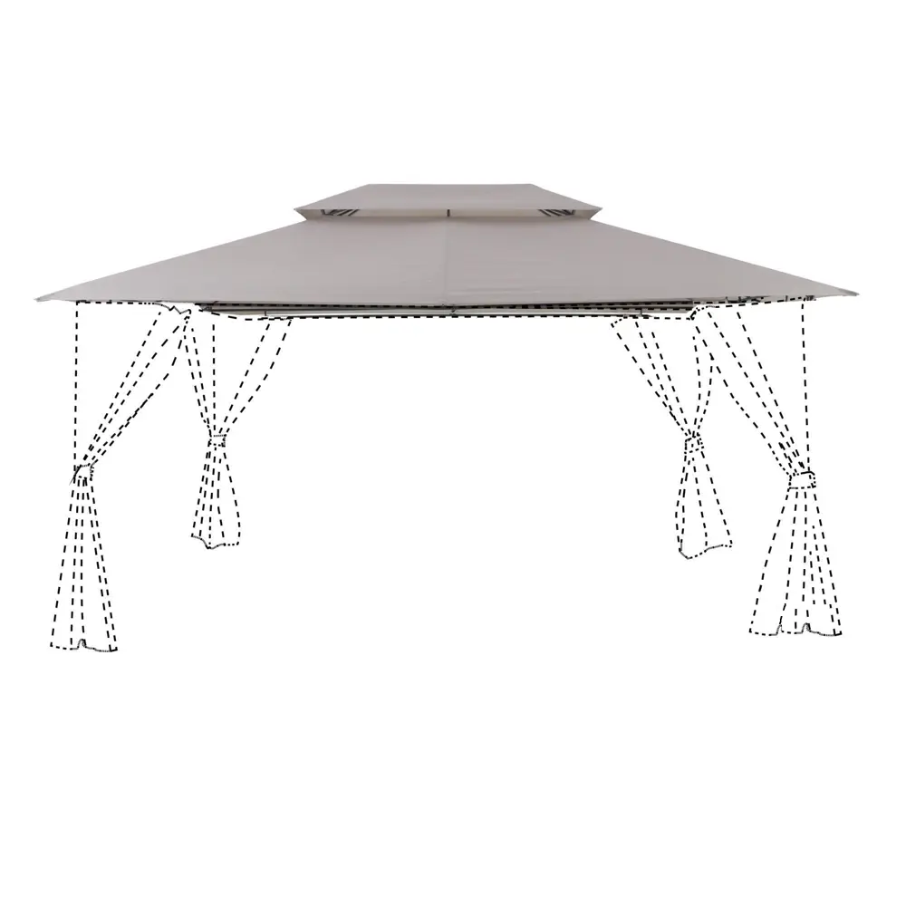 Крыша для павильона Oxis 3x4 м цвет тёмно-серый NATERIAL STLM-2041409 - Вид №1