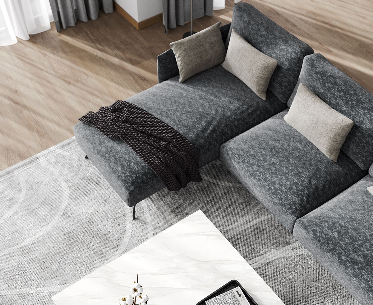 Тканевый диван с полуостровом DRESSY Balma ARCH-00134858 - Вид №1