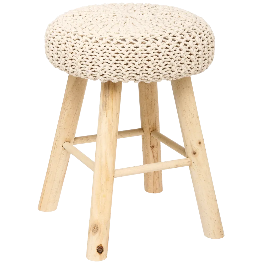 Табурет деревянный 32х32х43 см бежевый Atmosphera STLM-2052328