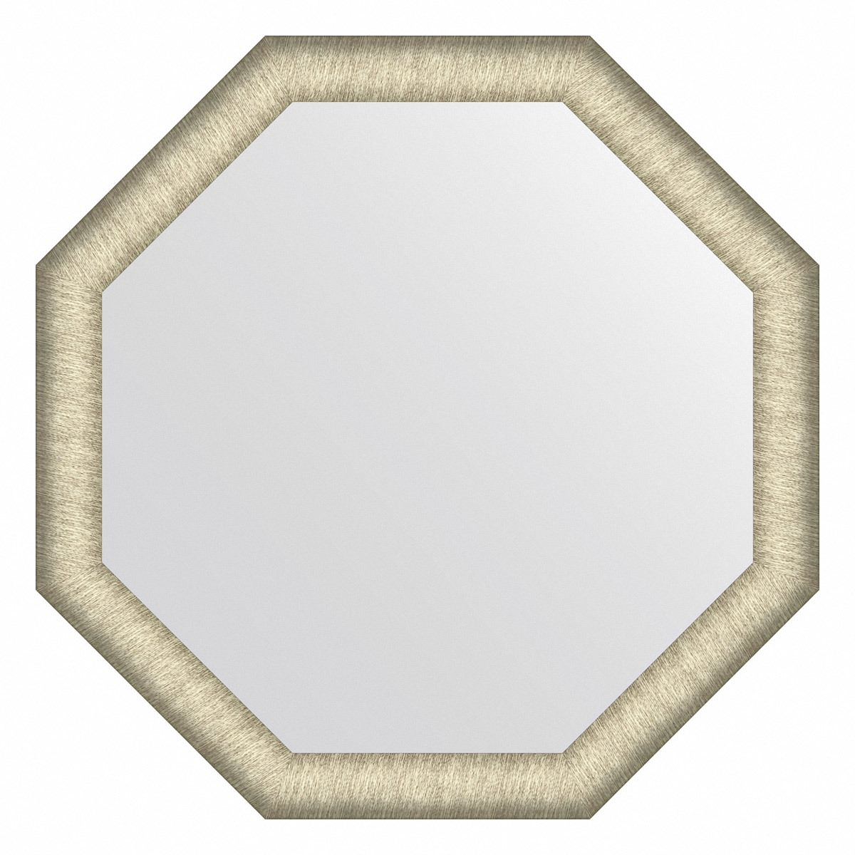 91071466 Зеркало с рамой 70x70 см цвет рамы брашированное серебро OCTAGON STLM-0468501 EVOFORM
