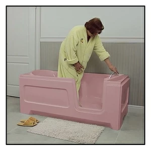 Ванна с дверцей Akcjum Relax 150-80-RH-R лежачая правосторонняя розовая