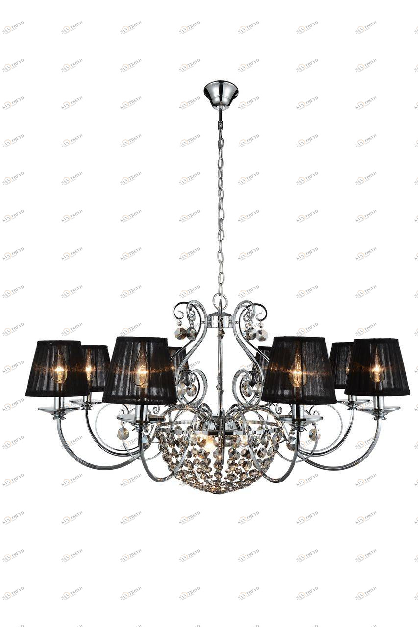 Люстра дизайнерская Inflame хром черная SL666.403.11 ST LUCE ДИЗАЙНЕРСКИЕ 057827 Черный 