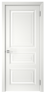 84761619 Дверь межкомнатная глухая с замком и петлями в комплекте Ларго 3 70х200 эмаль цвет белый STLM-0054766 Santreyd