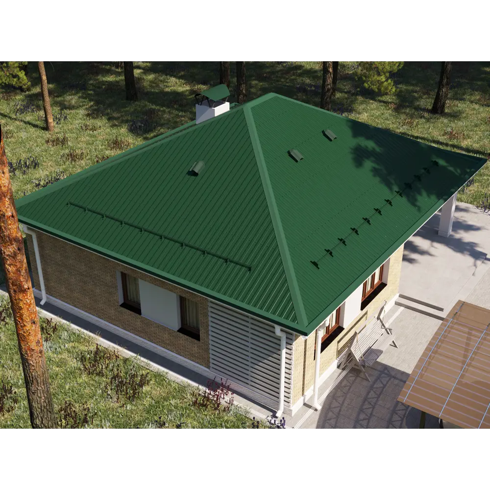 Планка ветровая для металлочерепицы 80x100 мм 2 м 0.4 мм RAL 6005 зеленый 84427759 STLM-2047489 Santreyd  - Вид №2