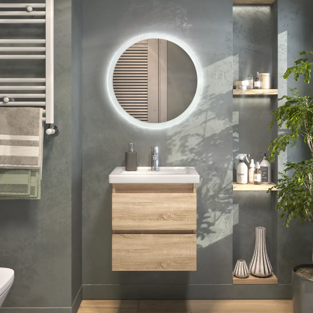 Vigo Matteo - подвесная тумба под раковину 50 см в стиле сонома 89415620 STLM-1574365 - Вид №7