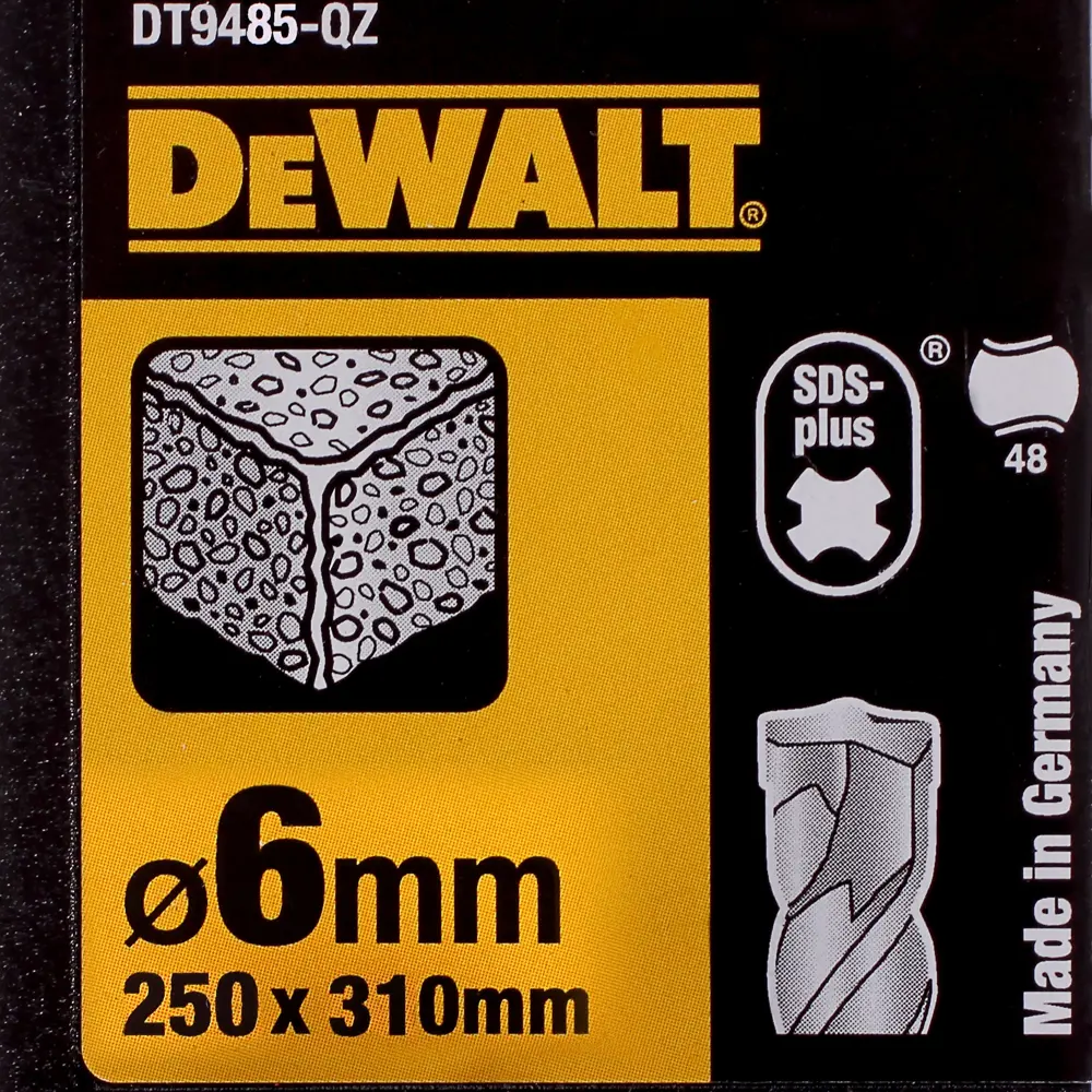 Бур по бетону SDS-plus 6х250х310 мм DeWalt DT9485 81990656 STLM-2142206  - Вид №3