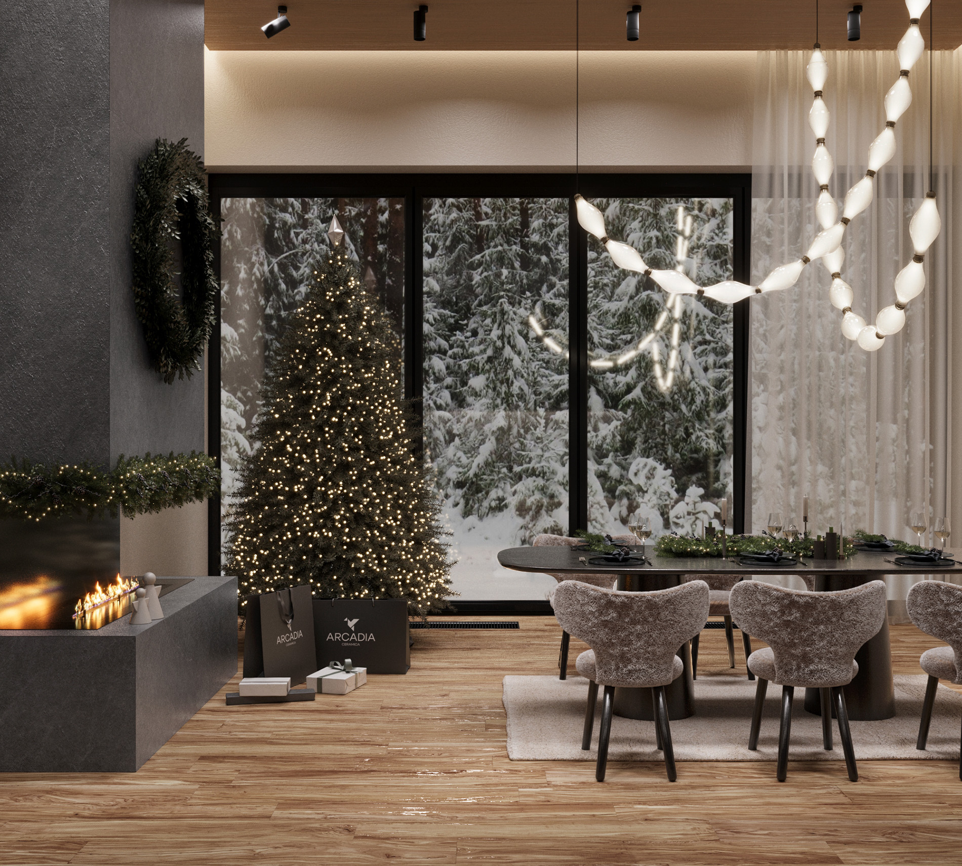 Керамогранит PEARSIAN WOOD NATURAL 20х120 Creanza CW-CR03-B  - Вид №2