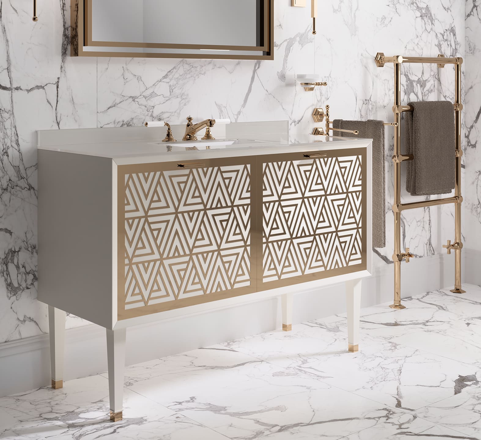 Деревянный напольный умывальник с ящиками Park Avenue CORA 2S ARCH-00077371 - Вид №5