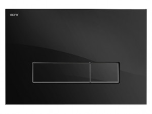 421849 MEPA  Смыв унитаза Кнопка смыва MEPAorbit design, технология двойного смыва, частично встроенная стекло черный