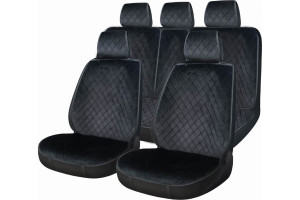 17709055 Накидка на сиденье автомобиля велюр, черный/черный, комплект на весь салон 105334 A2DM