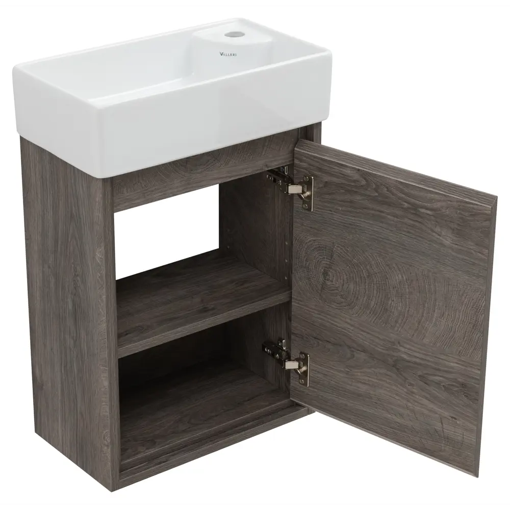 Тумба под раковину KONSENSA Мокка 2.0 подвесная 45 см цвет серый дуб STLM-2026066 - Вид №8