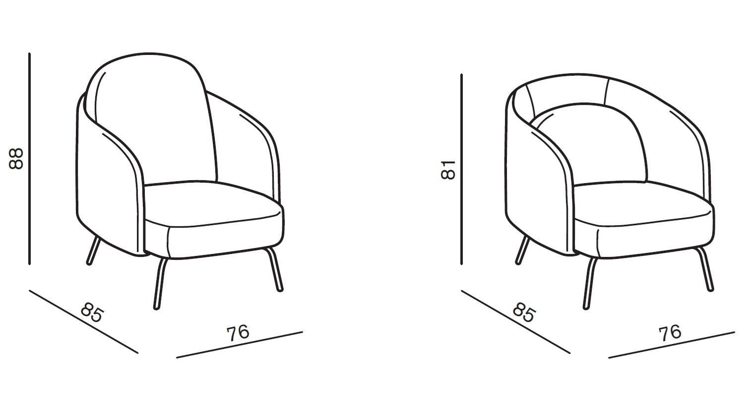 Тканевое кресло Ditre Italia LUCIA ARCH-00020825 - Вид №6