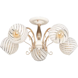 Люстра потолочная «Ария» КС30071/5С, 5 ламп, 18 м², цвет белый/золотой