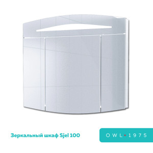 90801550 Шкаф для ванной комнаты OW25.30.00 с подсветкой 80х100см Sjel (Съёль) STLM-0388487 OWL 1975