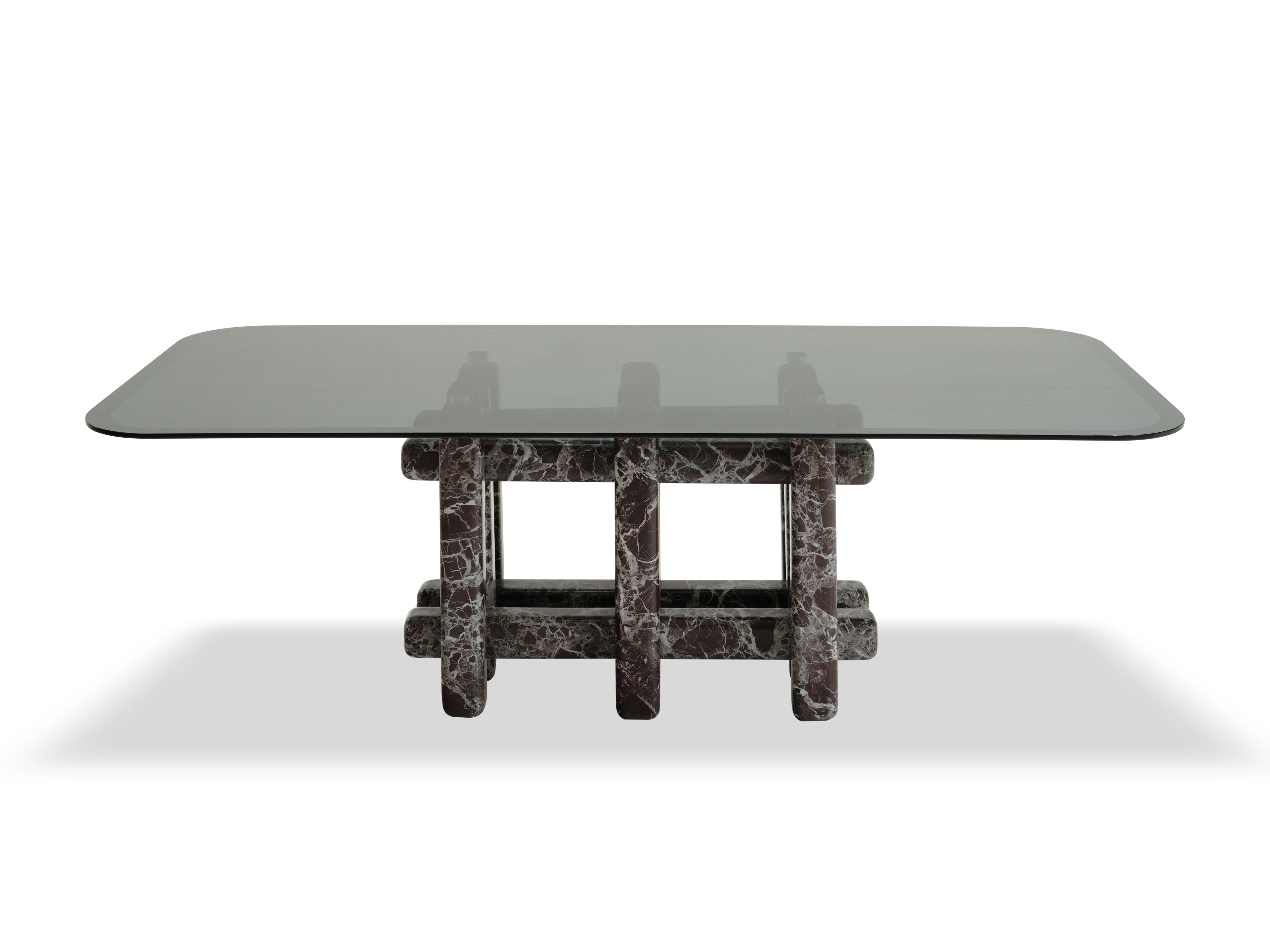 Прямоугольный стол из мрамора и стекла Enne JETEE ARCH-00069724