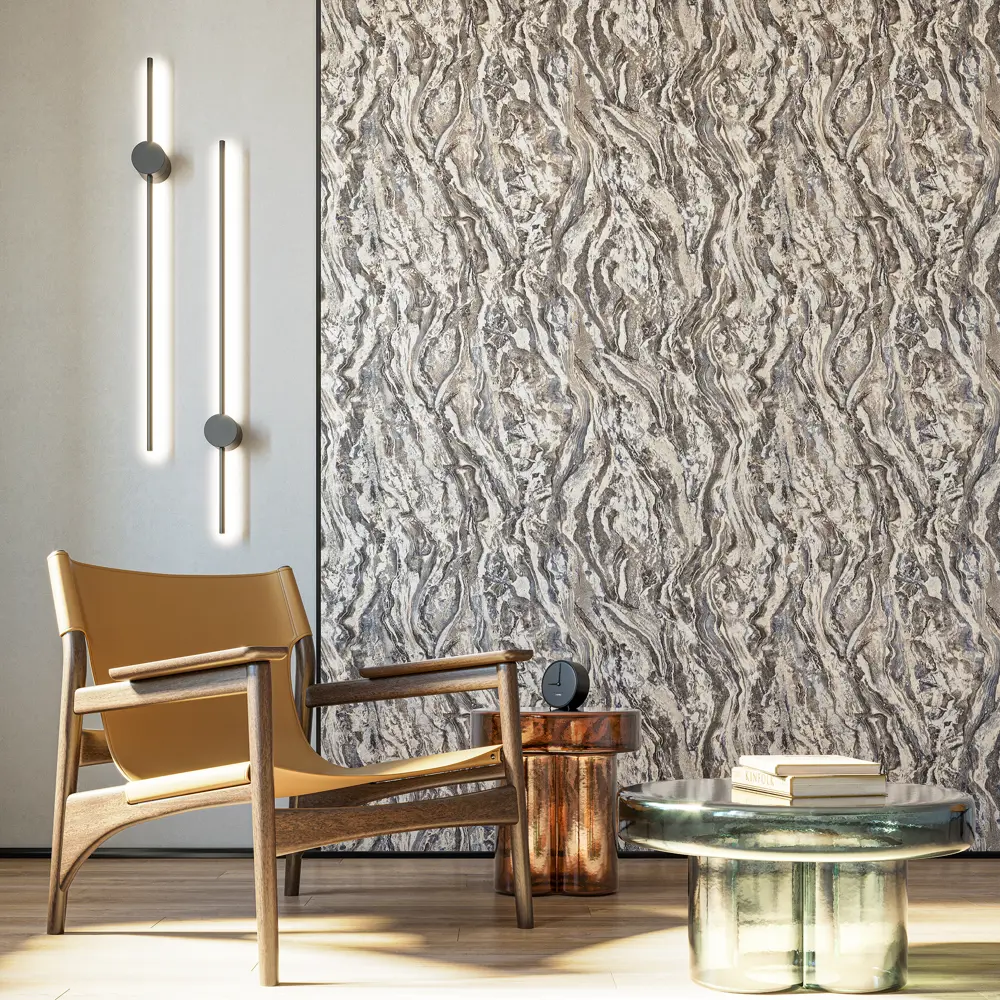 Обои флизелиновые Palitra Home Onyx серо-бежево-черные 1.06 м HC71793-48 STLM-2154951 - Вид №2