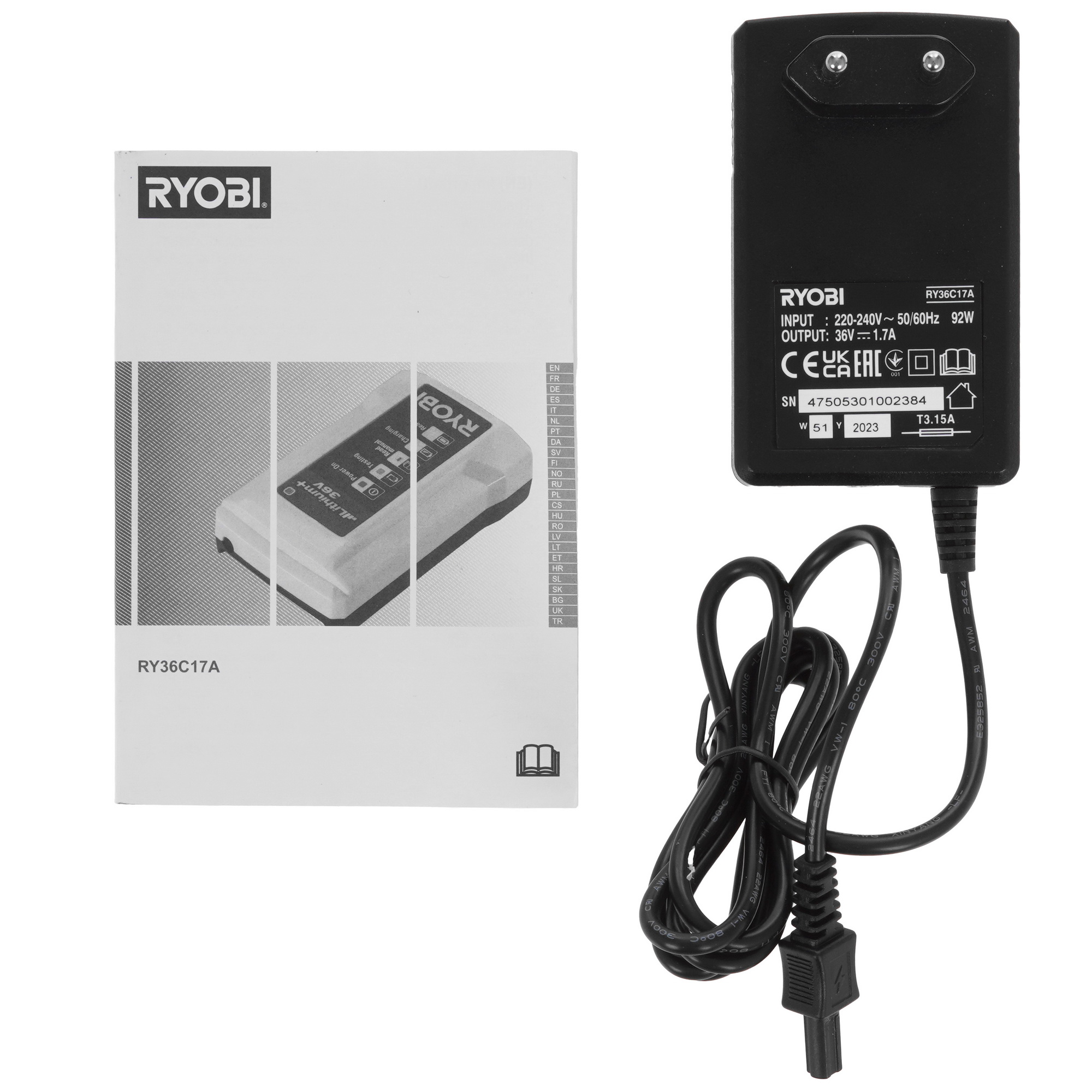 Зарядное устройство Ryobi 36В RY36C17A ONE+ 36V 5481031 STDN-0094830 - Вид №3