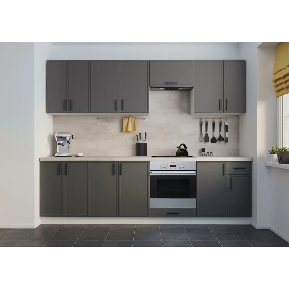 Напольный шкаф Hepo 100x82.5x58 см KONSENSA ЛДСП цвет серый Неро STLM-2038537 - Вид №9