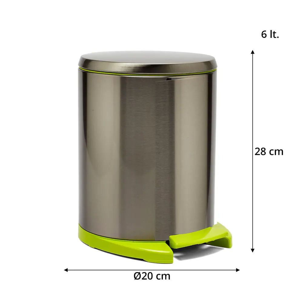 Контейнер для мусора Primanova M-E41-30-05 6 л металл цвет салатовый Cigo STLM-2190098 - Вид №1
