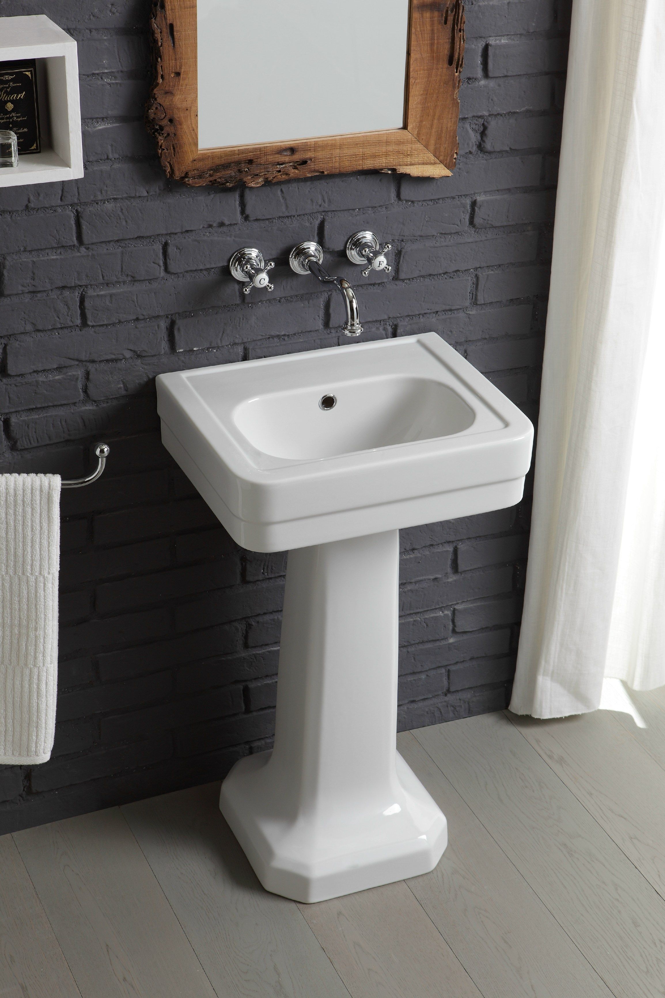 Прямоугольная керамическая раковина на колонне BLEU PROVENCE ARCH-00136432 - Вид №4