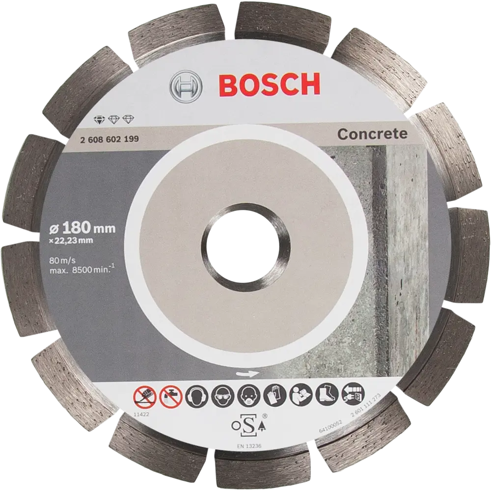 Диск алмазный по бетону Bosch Standard for Concret 2608602199 сегментный 180x22.2x2.2 мм BOSCH PROFESSIONAL STLM-2168334