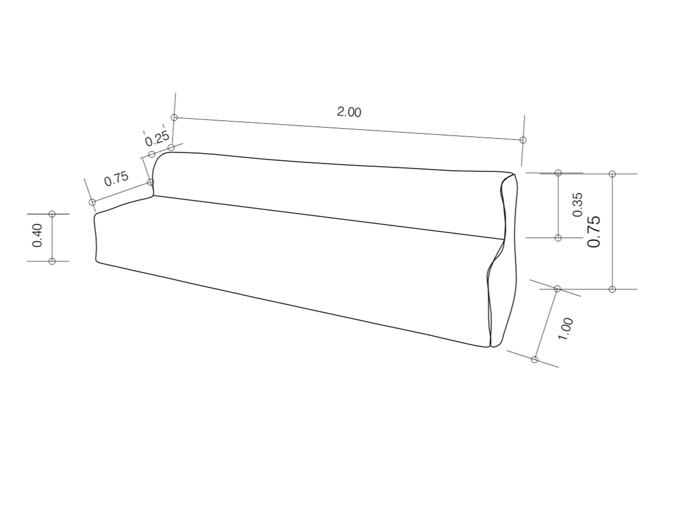 3-местный шерстяной съемный диван MX HOME CI-B3P ARCH-00109267 - Вид №3