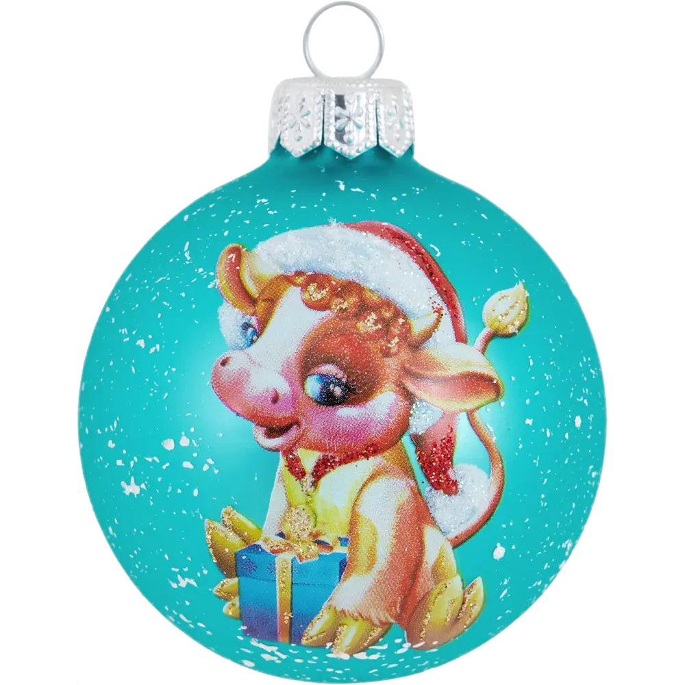 82752909 Шар ёлочный «Символ года» N1 65 мм в коробке STLM-1435941 Santreyd 