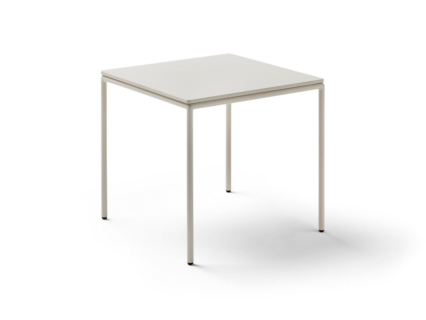 Квадратный алюминиевый журнальный столик с керамической столешницей POINT город ARCH-00077731