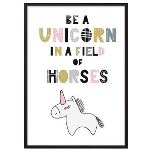 93852755 Постер Единорог "Be a unicorn…" 07-0601-21х30, 21х30 см STLM-0590972 ДОМ КОРЛЕОНЕ