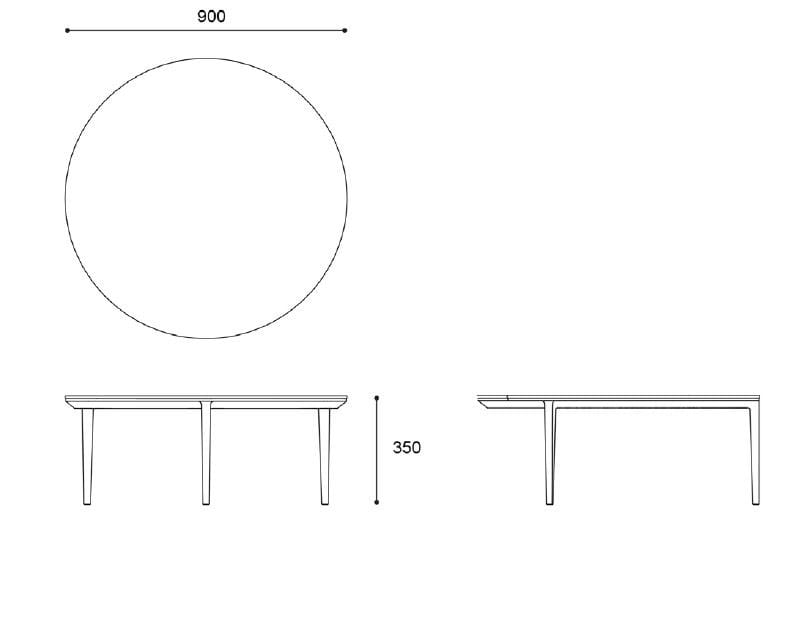 Круглый деревянный и стеклянный журнальный столик SP01 Etoile ARCH-00094247 - Вид №30
