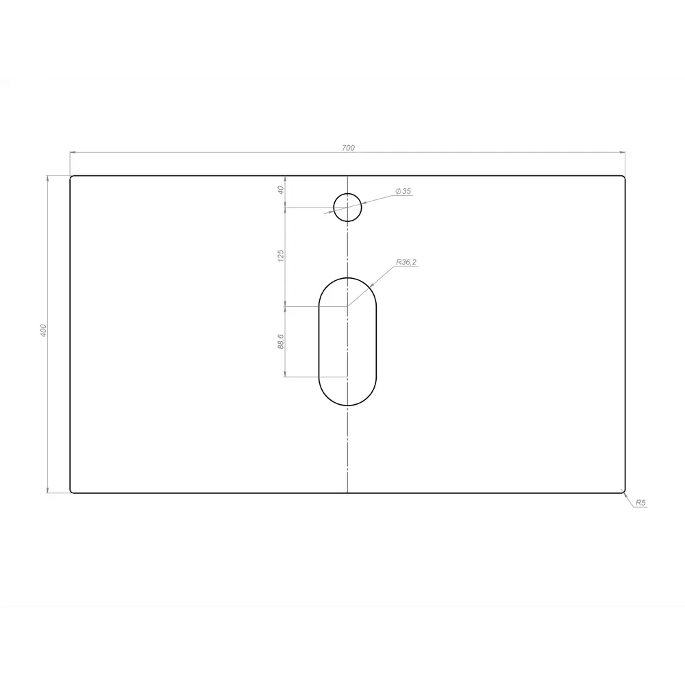 Столешница для ванной комнаты KONSENSA Бруклин 70x40 см стекло цвет черный STLM-2101095 - Вид №3