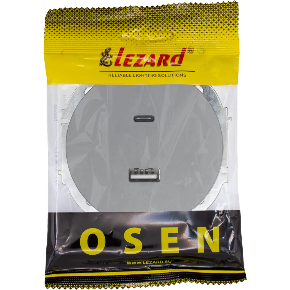 Розетка TC+USB встраиваемая Osen цвет серый LEZARD STLM-2024912 - Вид №7