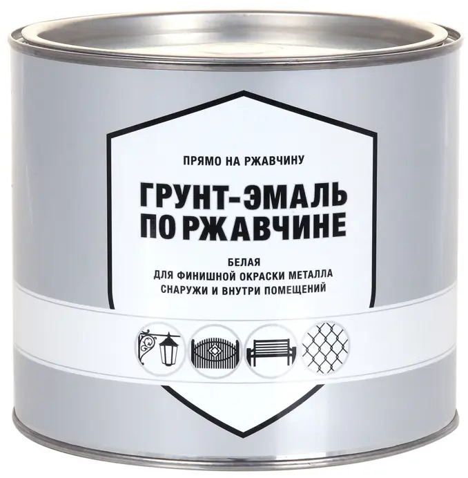 91411209 Грунт-эмаль по ржавчине 3 в 1 ЗАО Декарт цвет белый молотковая 1.38 л STLM-0853844
