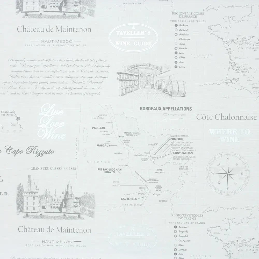 Обои флизелиновые Victoria Stenova Maps серые 1.06 м 998727 STLM-2160425 - Вид №1