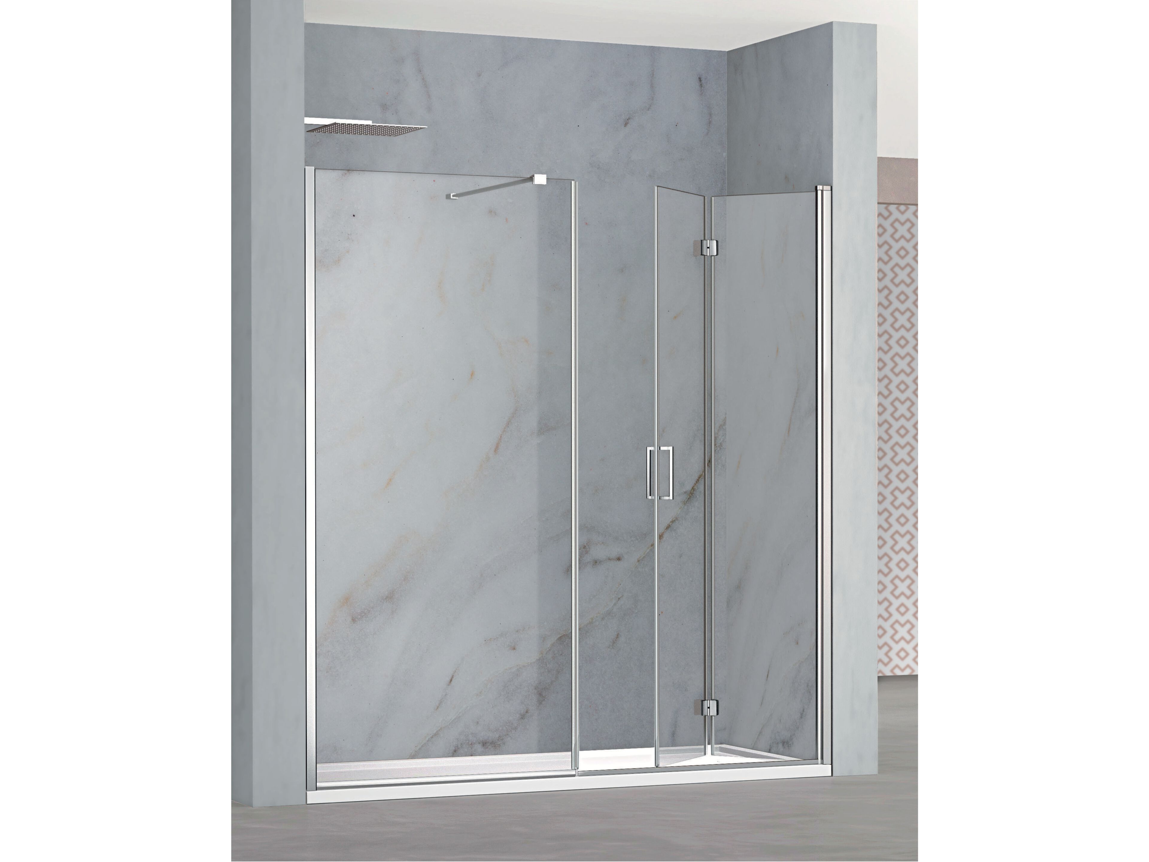 Хрустальная ниша душевая кабина с книжной дверью Metidea топ ARCH-00052877 - Вид №1