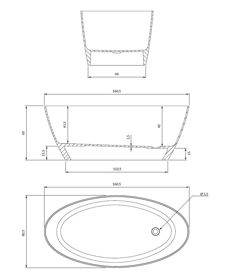 Ванна в центре комнаты из композитного материала OMNIRES Siena M+ ARCH-00112096 - Вид №7