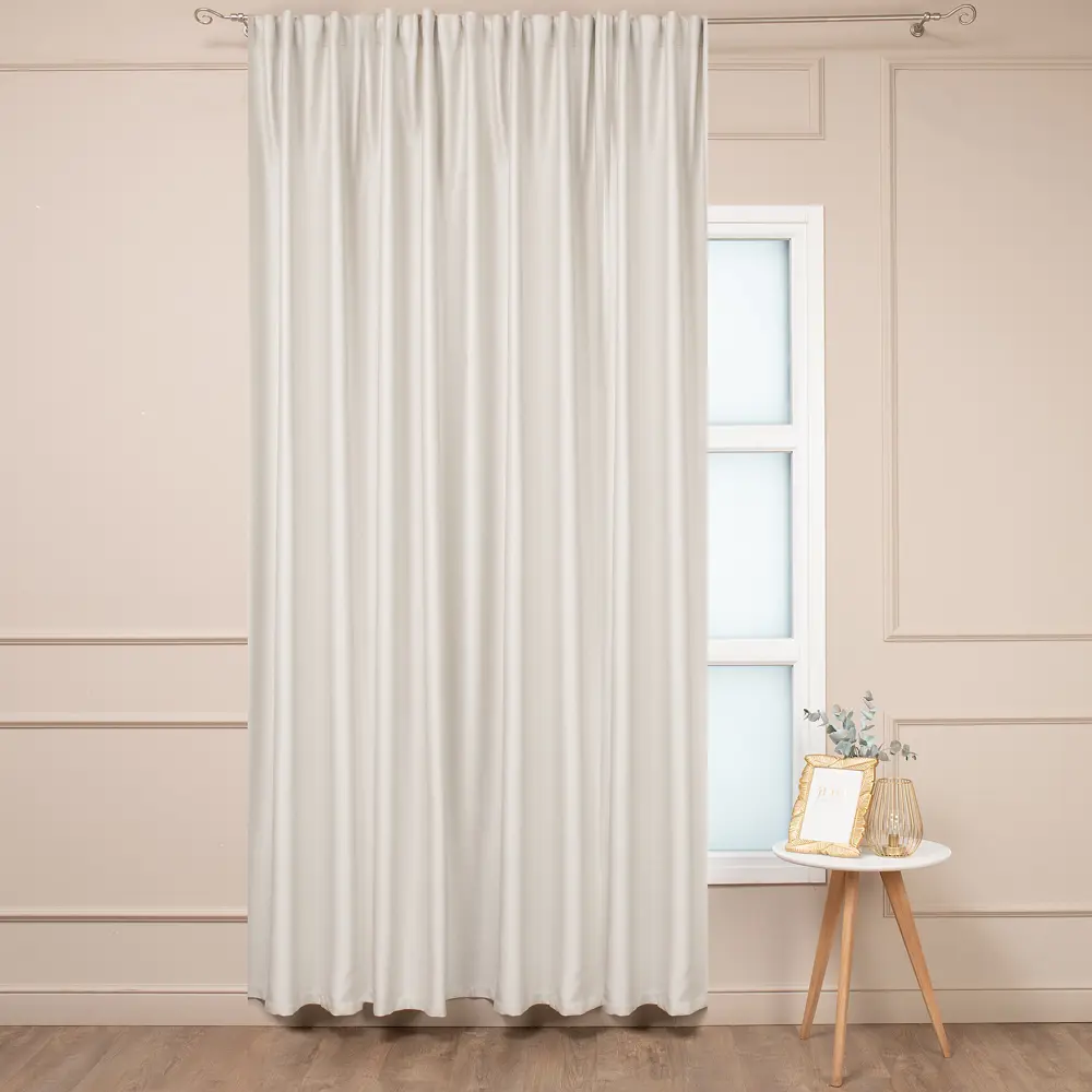 Штора готовая AMORE MIO 200×280 см цвет шампань, рогожка 89433204 STLM-1584578