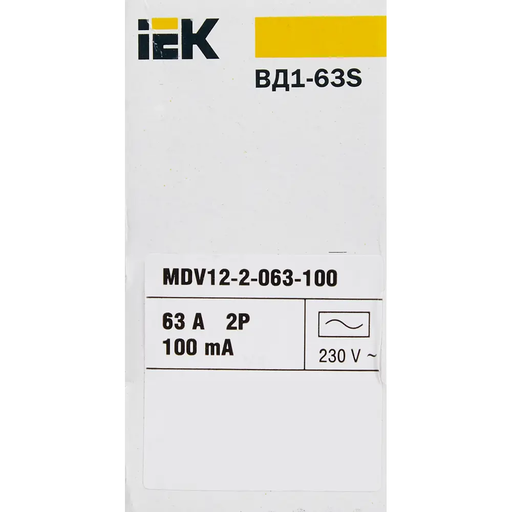 УЗО IEK ВД1-63S 2Р - защита от токов утечки в электросетях 82309850 STLM-0024388 - Вид №5