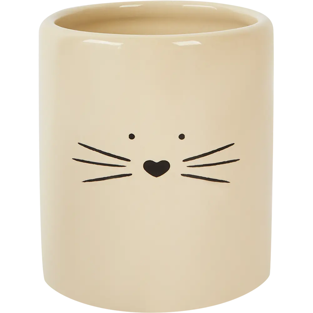 Стакан для зубных щеток Vidage Барсик керамика цвет бежевый STLM-2137722 - Вид №1