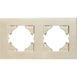 Рамка для розеток и выключателей Gusi Electric City С1112-027 2 поста цвет шампань
